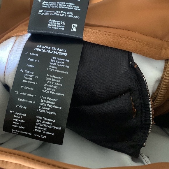 NWT Goldbergh brooke ski pants in mocha - Picture 6 of 14